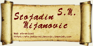 Stojadin Mijanović vizit kartica